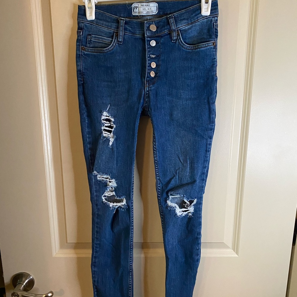 25 free people cropped ankle jeans